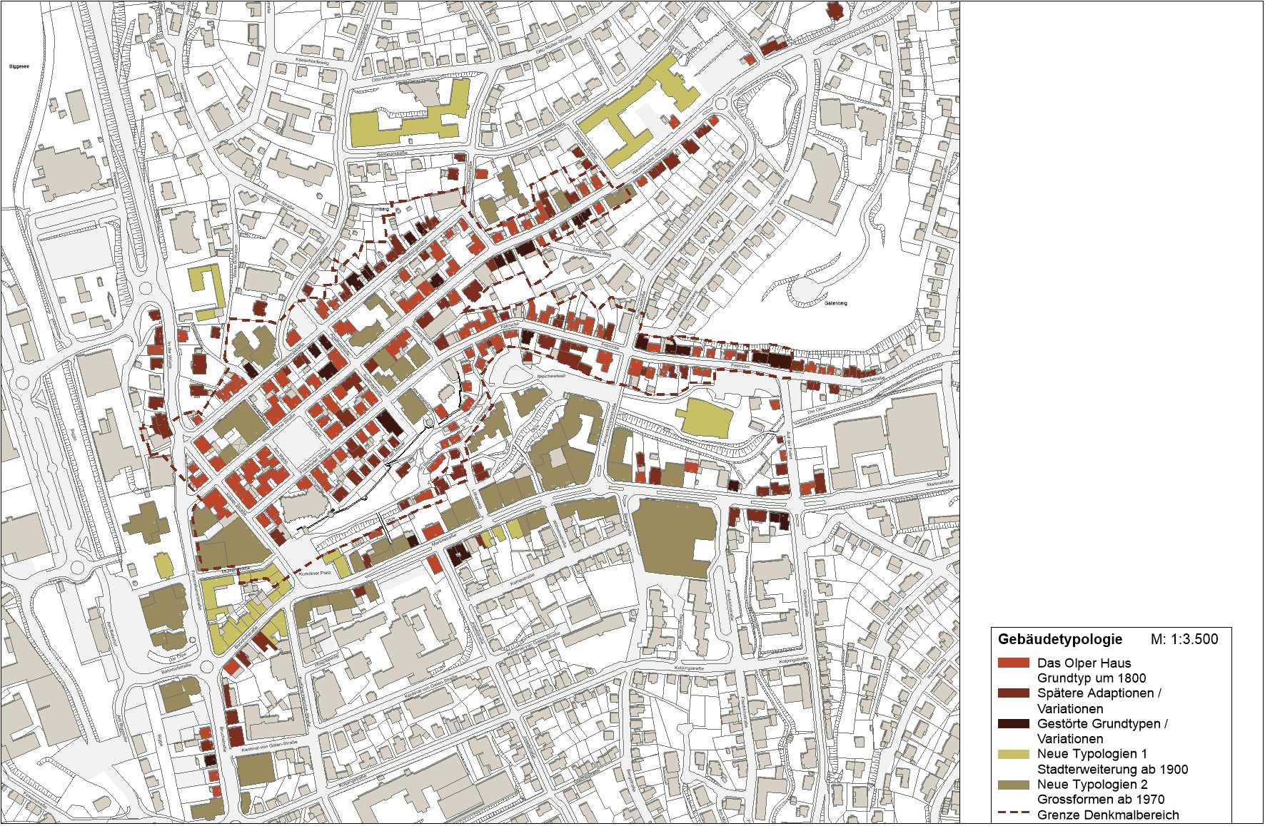 Olpe Denkmalbereich Gebäudetypologie